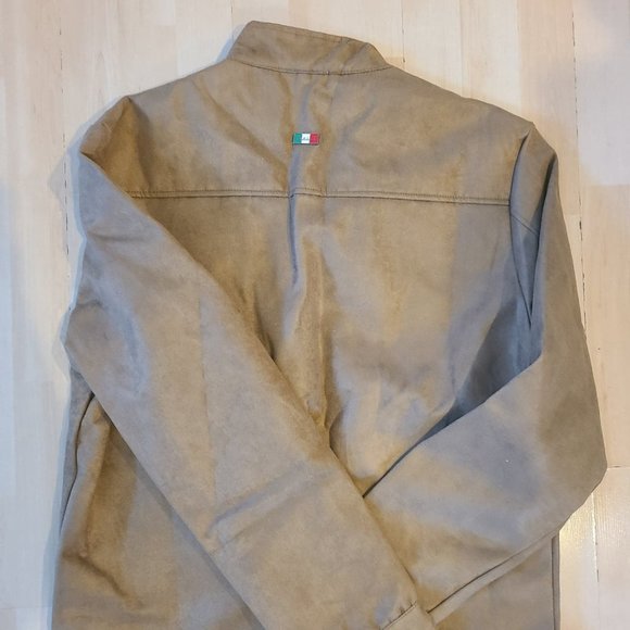 NWT Women's Tan Faux Suede Jacket in XL - Picture 2 of 8